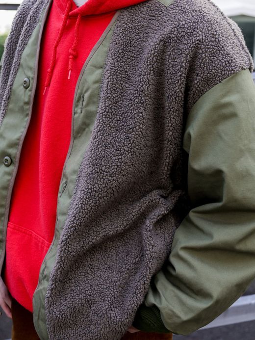 ANACHRONORM BOA NO-COLLAR JACKET Ⅱ / Olive