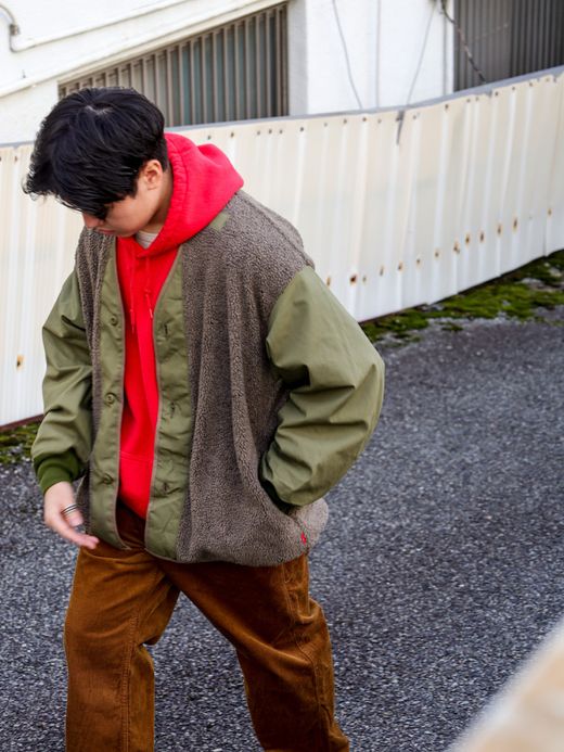 ANACHRONORM BOA NO-COLLAR JACKET Ⅱ / Olive