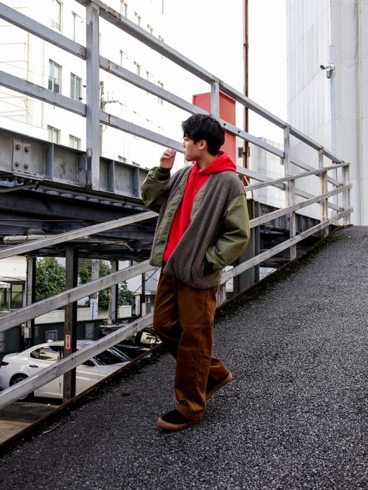 ANACHRONORM BOA NO-COLLAR JACKET Ⅱ / Olive