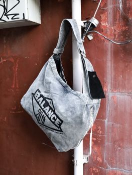 SULFUR  DYED CANVAS タスキショルダー / Black