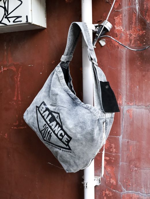 ANACHRONORM SULFUR  DYED CANVAS タスキショルダー / Black