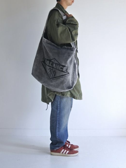 ANACHRONORM SULFUR  DYED CANVAS タスキショルダー / Black