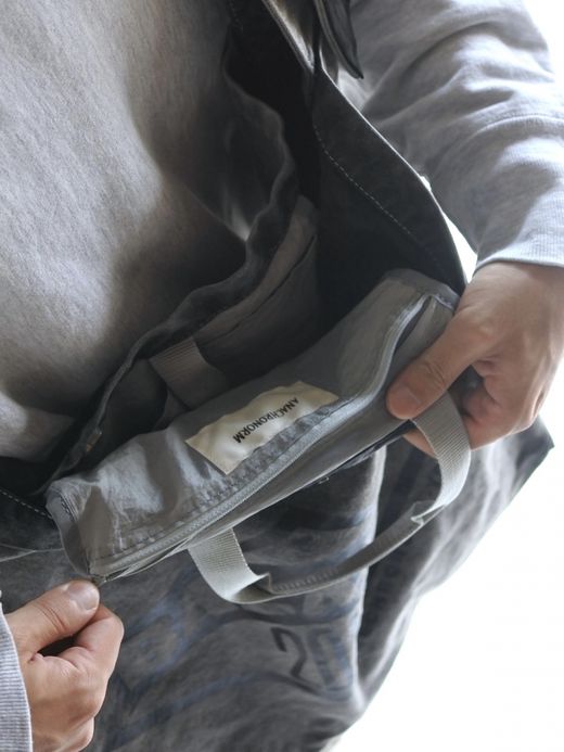 ANACHRONORM SULFUR  DYED CANVAS タスキショルダー / Black