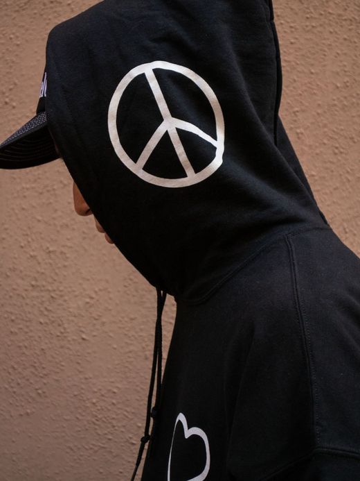 TENBOX 💟☯️☮️ HOODIE / Black