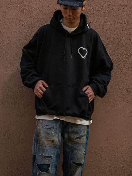 TENBOX 💟☯️☮️ HOODIE / Black