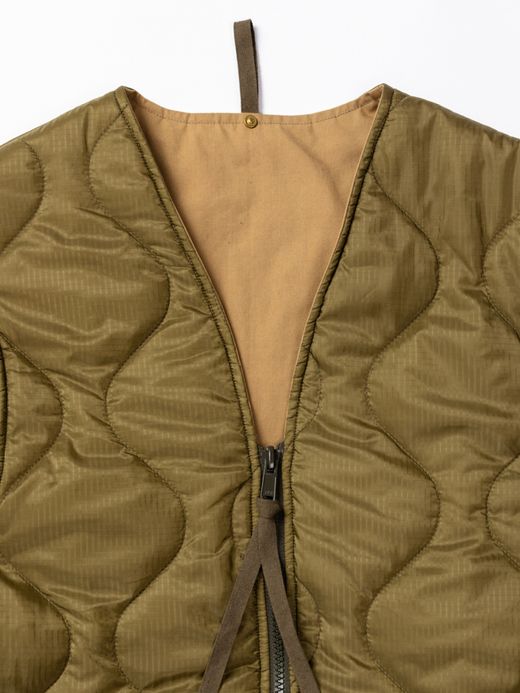 ANACHRONORM REVERSIBLE QUILTED VEST / Khaki