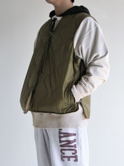 ANACHRONORM REVERSIBLE QUILTED VEST / Khaki