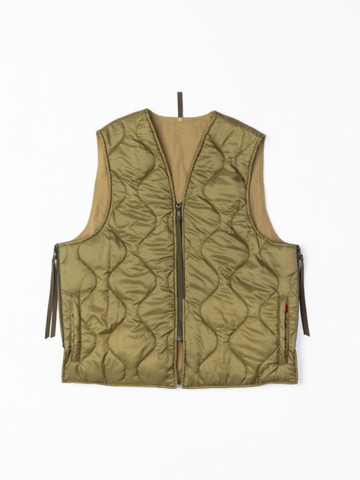 ANACHRONORM REVERSIBLE QUILTED VEST / Khaki