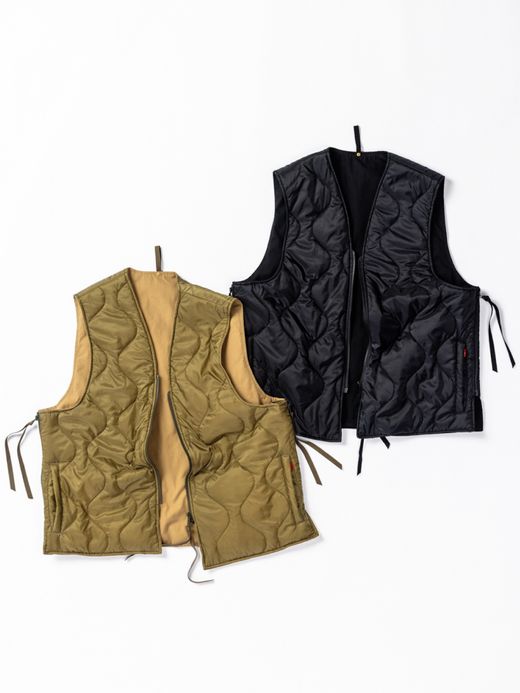 ANACHRONORM REVERSIBLE QUILTED VEST / Khaki