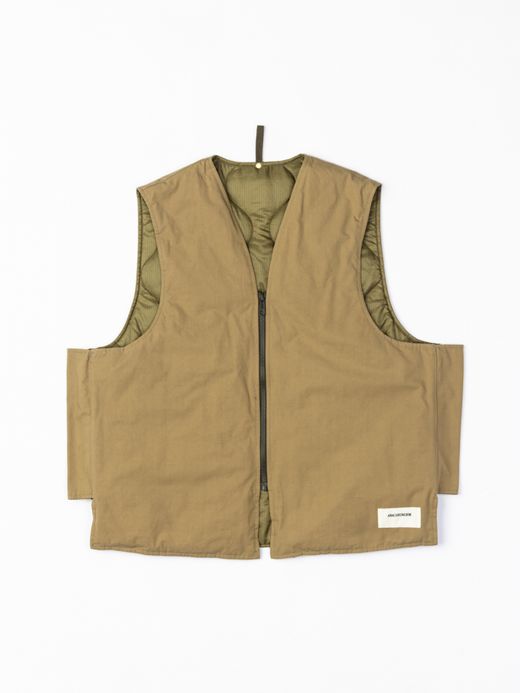 ANACHRONORM REVERSIBLE QUILTED VEST / Khaki