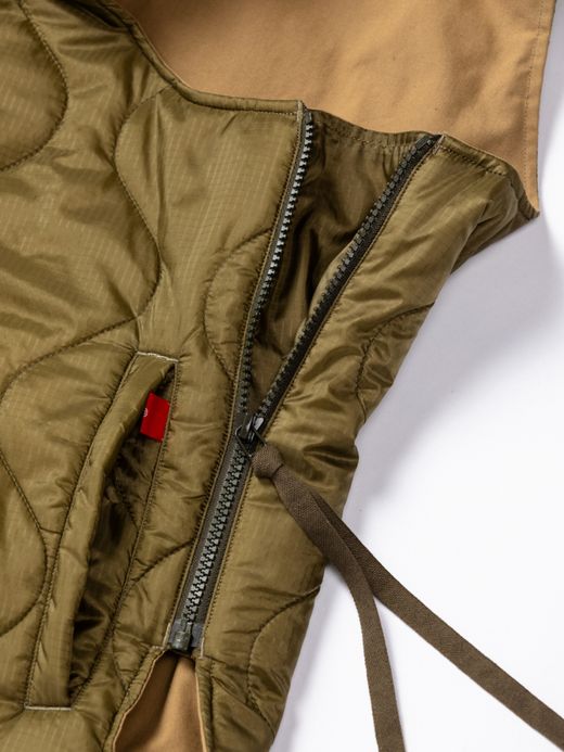 ANACHRONORM REVERSIBLE QUILTED VEST / Khaki