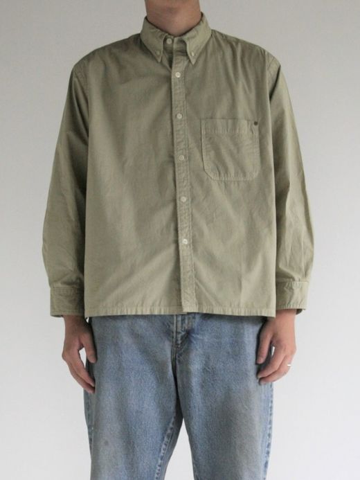ANACHRONORM STANDARD WIDE B.D SHIRTS / Lt.olive