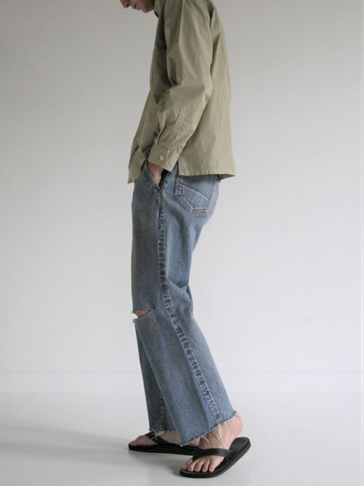 ANACHRONORM STANDARD WIDE B.D SHIRTS / Lt.olive