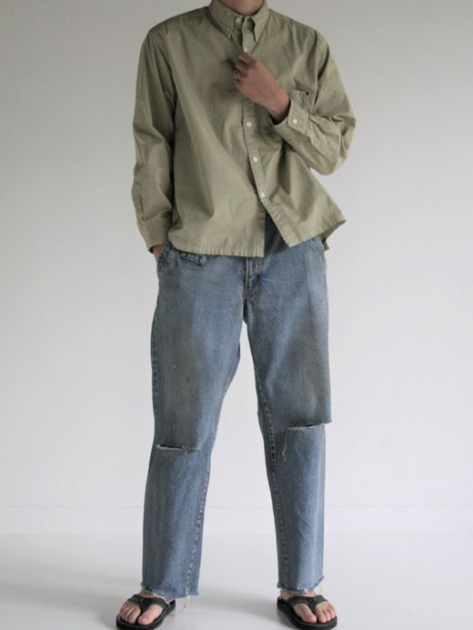 ANACHRONORM STANDARD WIDE B.D SHIRTS / Lt.olive