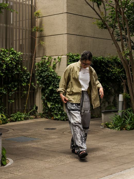 ANACHRONORM STANDARD WIDE B.D SHIRTS / Lt.olive