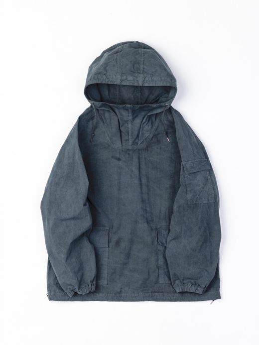 ANACHRONORM OVER DYED ANORAK PULLOVER JACKET / Navy