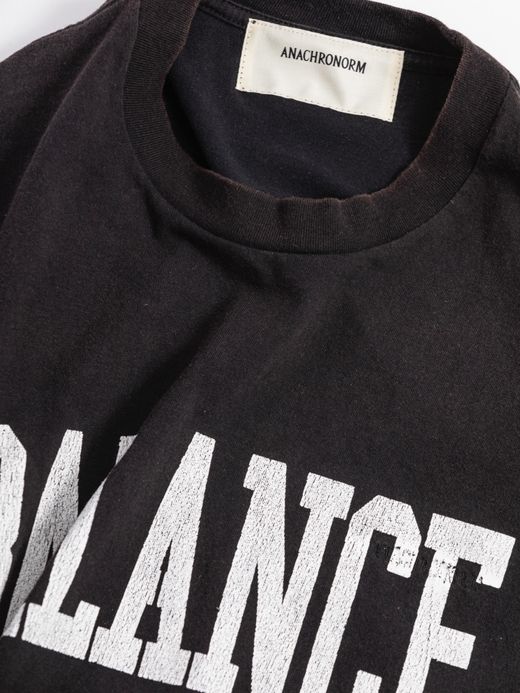 ANACHRONORM COLLEGE PRINT S/S T-S / Black