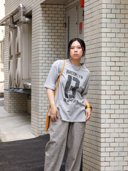 ANACHRONORM BROOKLYN PRINTED S/S T-S / Ash gray