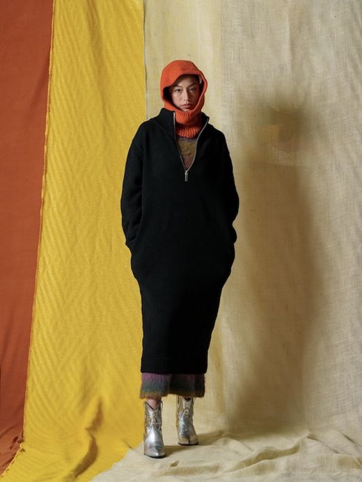 AMBERGLEAM HALF ZIP WARM  ONEPIECE / 3colors
