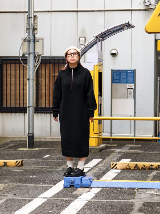 AMBERGLEAM HALF ZIP WARM  ONEPIECE / 3colors