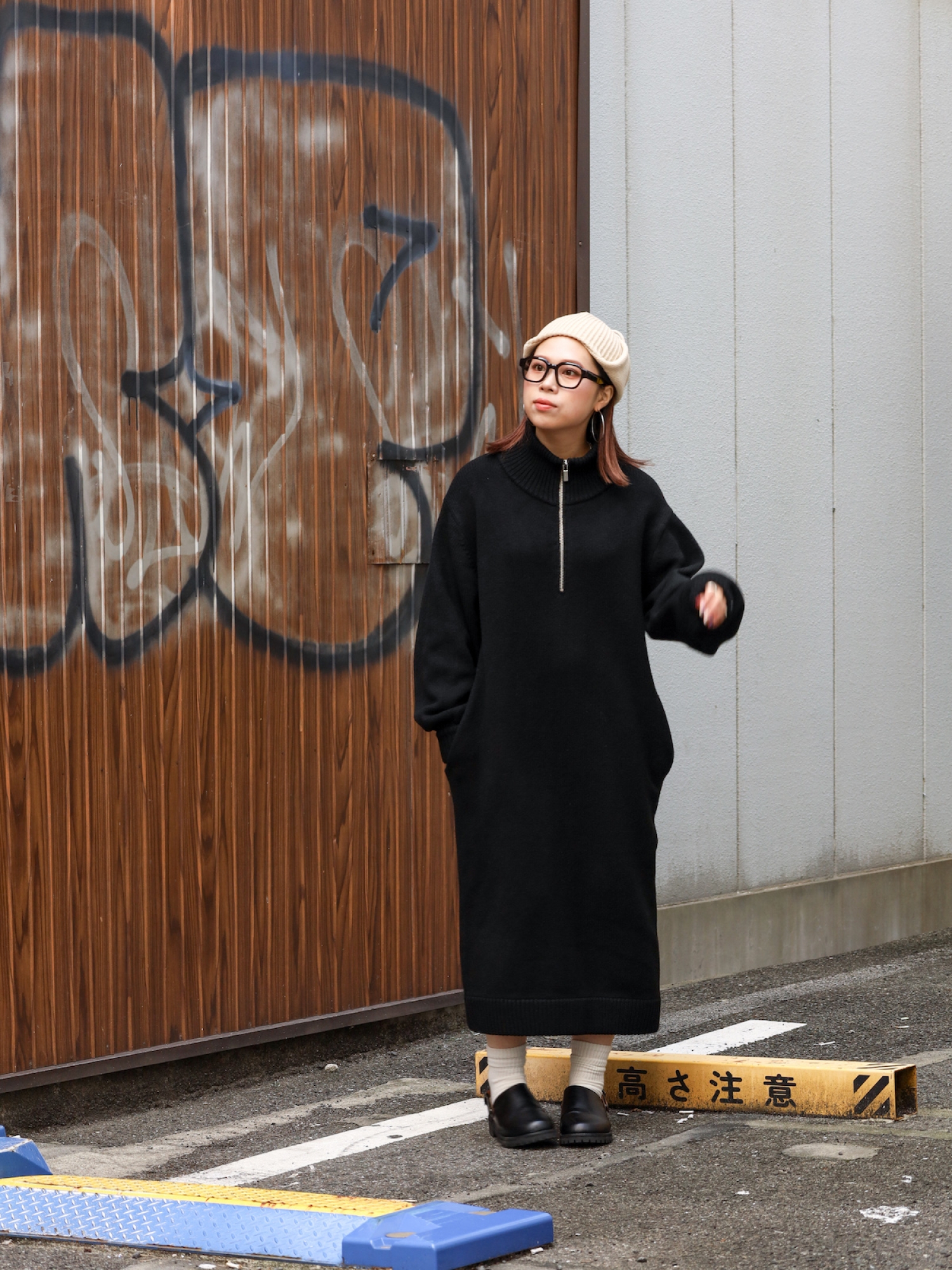 アンバーグリーム　ワンピース AMBERGLEAM HALF ZIP WARM ONEPIECE / 3colors | FLATBUSH（フラット