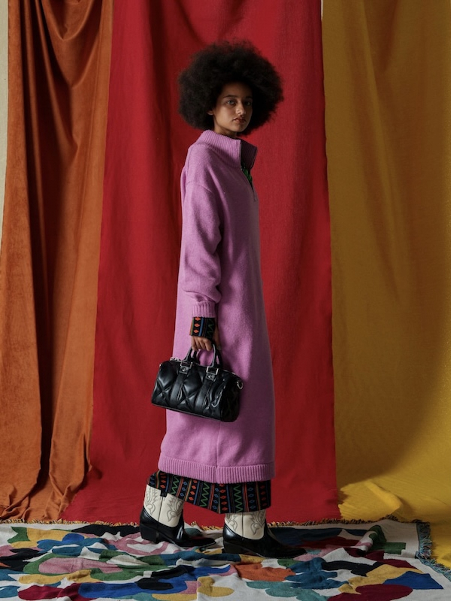 AMBERGLEAM HALF ZIP WARM ONEPIECE / 3colors | FLATBUSH（フラット