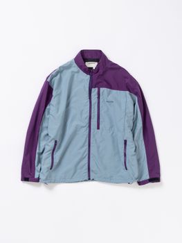 EXCHANGE PATTERN NYLON JACKET / Sky blue x purple