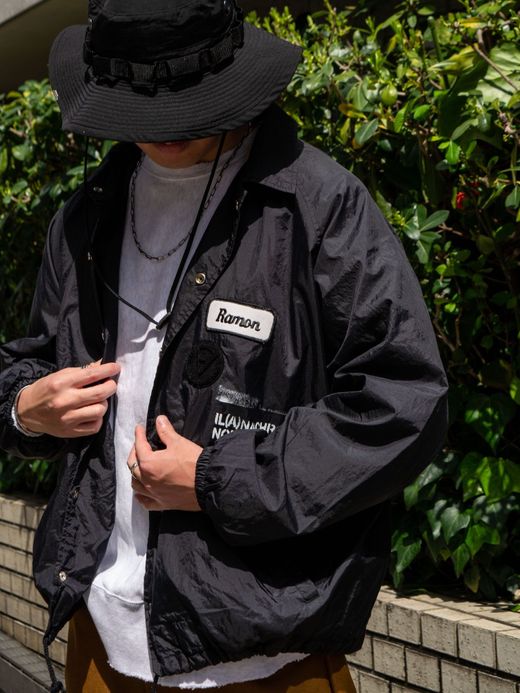 ANACHRONORM PATCHED NYLON COACH / Black