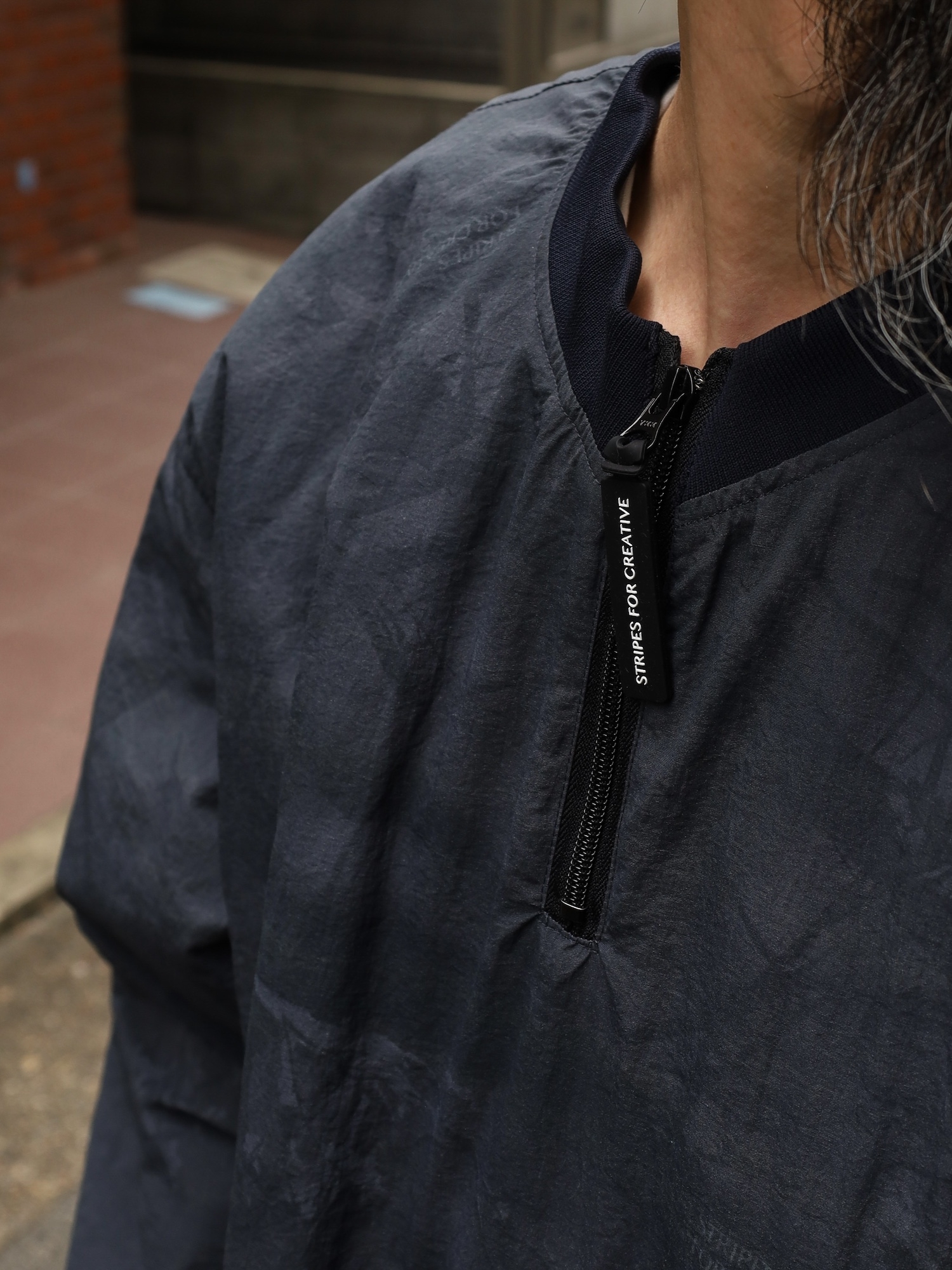 S.F.C BASEBALL HALF ZIP JACKET / Black tree camo | FLATBUSH