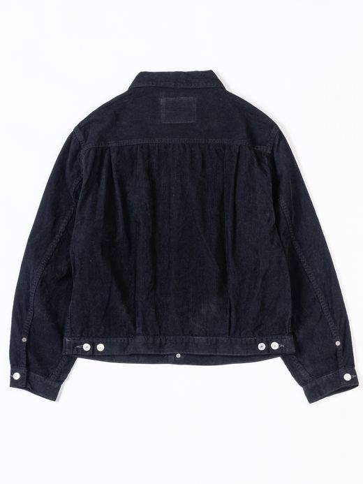 ANACHRONORM SULFUR DYED CORDUROY FRONT TUCK JACKET / Sulfur black