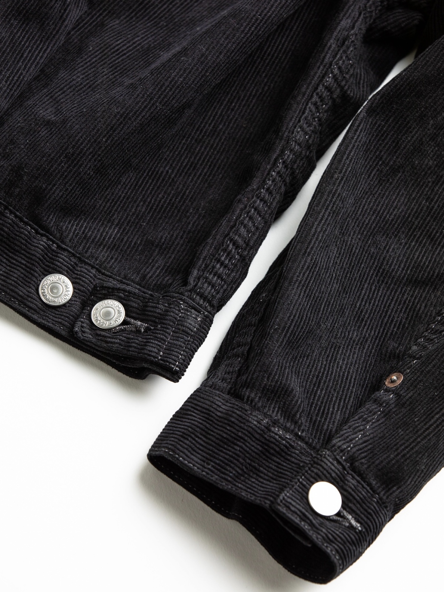 ANACHRONORM SULFUR DYED CORDUROY FRONT TUCK JACKET / Sulfur black