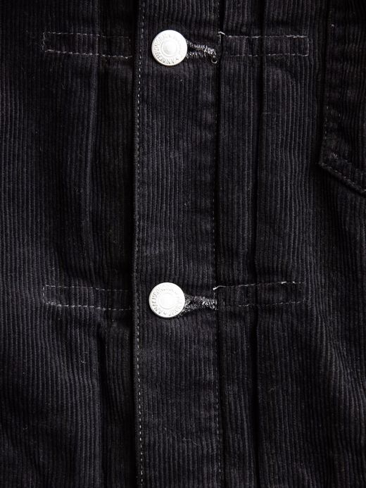ANACHRONORM SULFUR DYED CORDUROY FRONT TUCK JACKET / Sulfur black