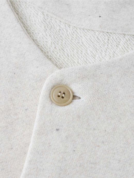 organicsta 9.4oz ORGANIC COTTON SWEAT CARDIGAN / Grey