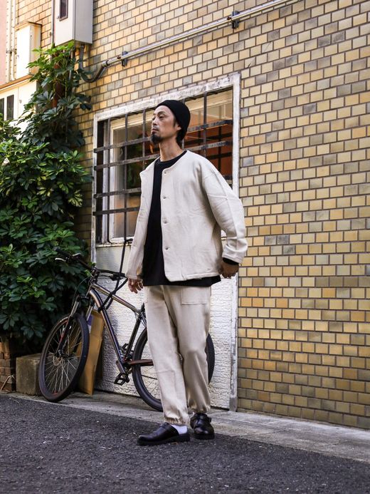 organicsta 9.4oz ORGANIC COTTON SWEAT CARDIGAN / Grey