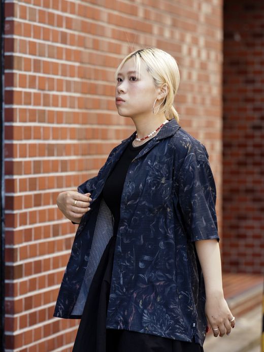 ROARK REVIVAL BLESS UP "NOCTURNAL" S/S WOVEN - COMFORT FIT / Black