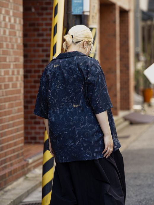 ROARK REVIVAL BLESS UP "NOCTURNAL" S/S WOVEN - COMFORT FIT / Black