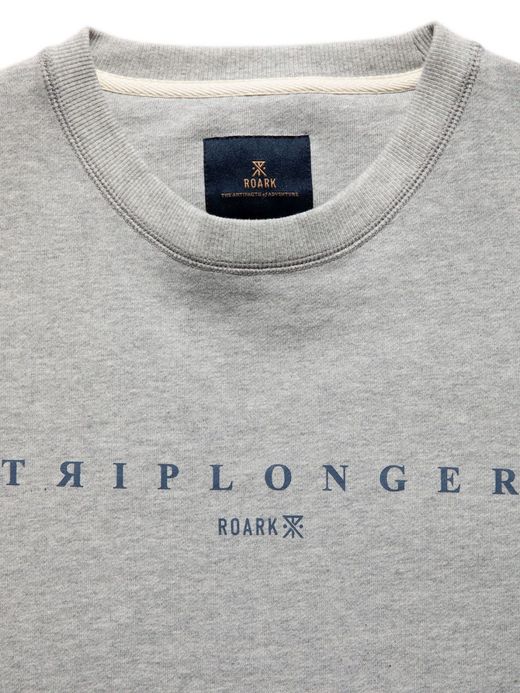 ROARK REVIVAL "TRIPLONGER" CREW SWEAT / Heather grey