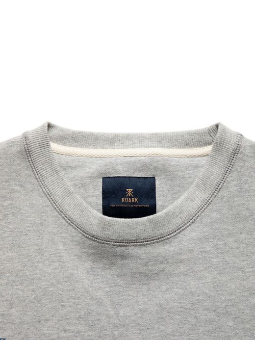 ROARK REVIVAL "TRIPLONGER" CREW SWEAT / Heather grey