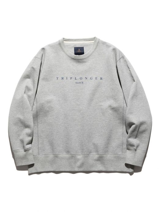 ROARK REVIVAL "TRIPLONGER" CREW SWEAT / Heather grey
