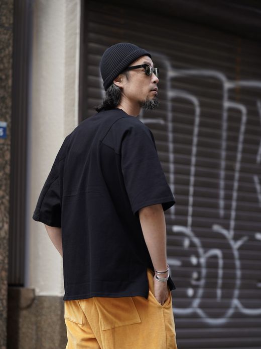 AMBERGLEAM PANEL BASIC T-SHIRT / 5colors