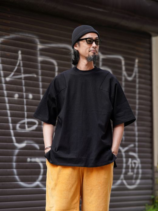 AMBERGLEAM PANEL BASIC T-SHIRT / 5colors