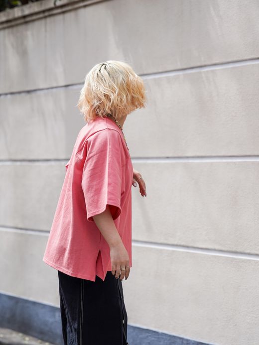 AMBERGLEAM PANEL BASIC T-SHIRT / 5colors