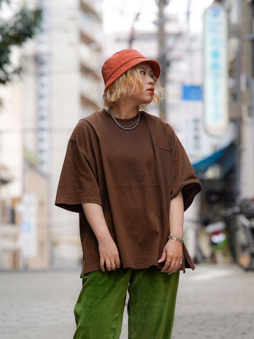 AMBERGLEAM PANEL BASIC T-SHIRT / 5colors