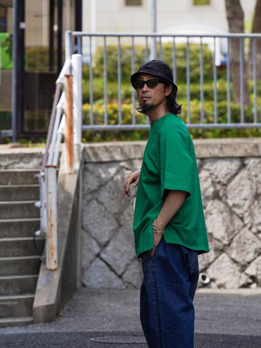 AMBERGLEAM PANEL BASIC T-SHIRT / 5colors