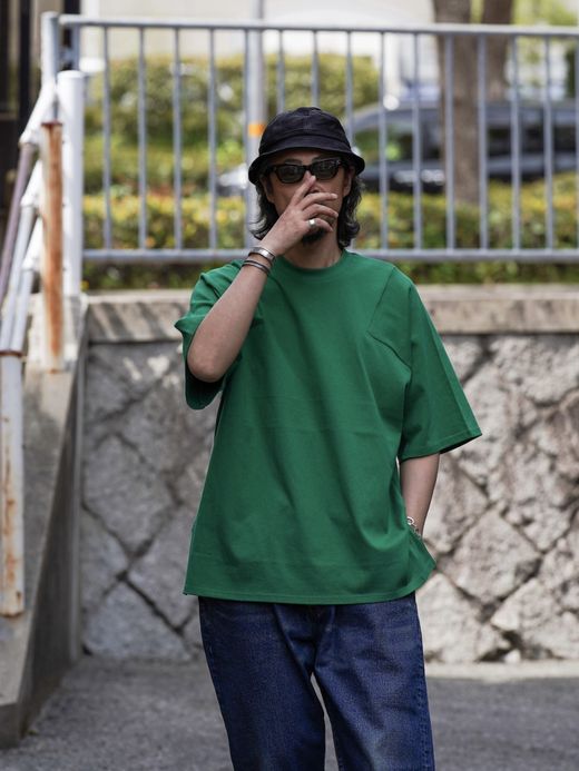 AMBERGLEAM PANEL BASIC T-SHIRT / 5colors