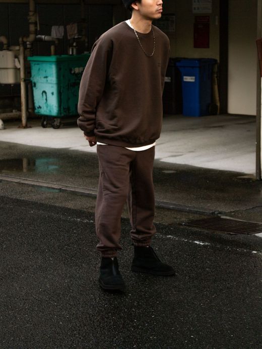 S.F.C RAGLAN BASIC CREW / Brown