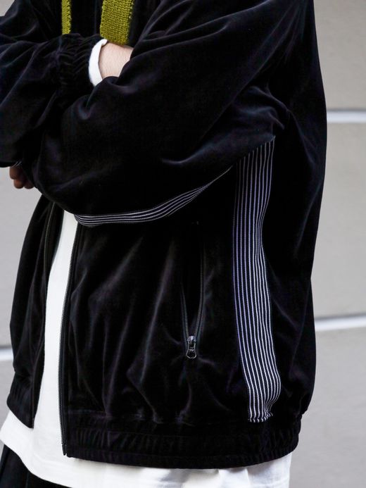 S.F.C VELOUR TRACK JACKET / Black