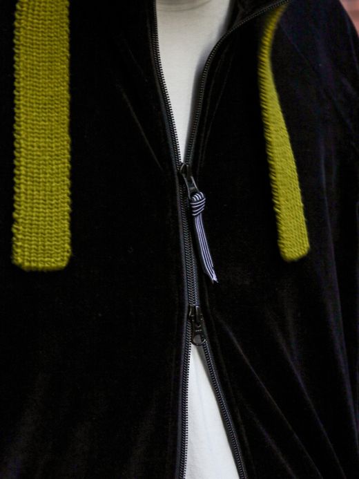 S.F.C VELOUR TRACK JACKET / Black