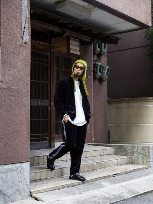 S.F.C VELOUR TRACK JACKET / Black