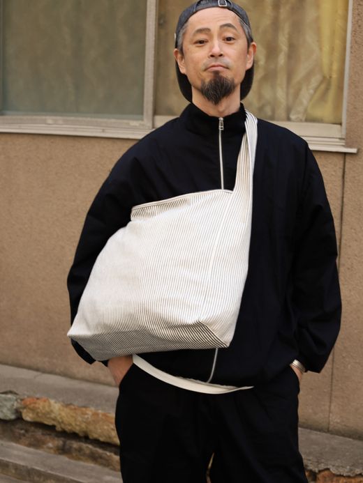 organicsta ORGANIC COTTON DENIM MARCHE BAG / Hickory